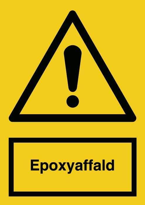 Advarselsskilt, Epoxyaffald - Backner ApS
