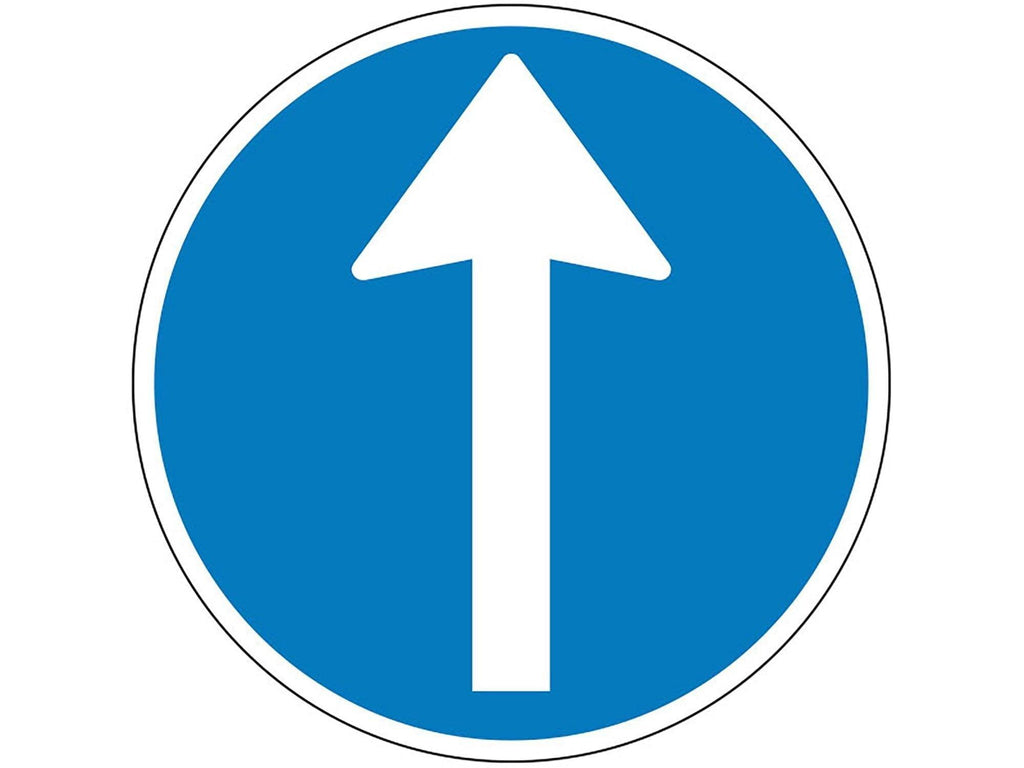 Påbudstavle, Påbudt kørselsretning - Backner ApS