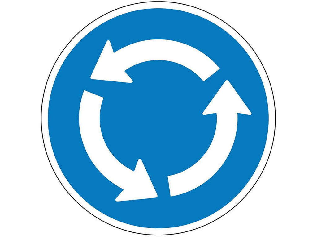 Påbudstavle, Påbudt kørselsretning i rundkørsel - Backner ApS