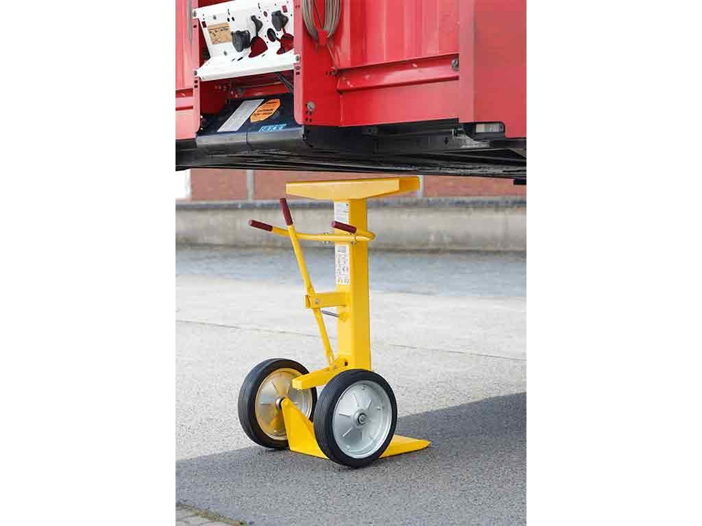 Trailerstøtte H 1025 - 1345 mm. Gul - Backner ApS