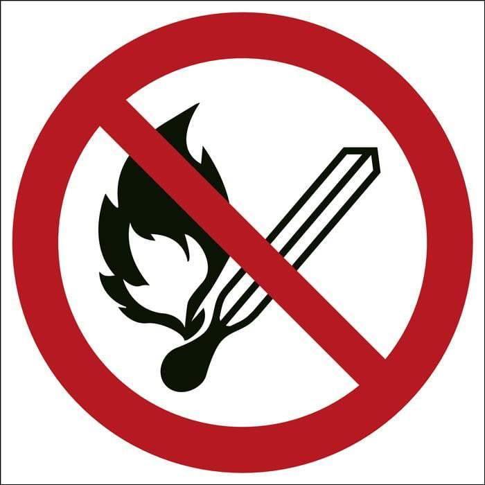 Forbudsskilt, Ryg. & åben ild forbudt - Backner ApS