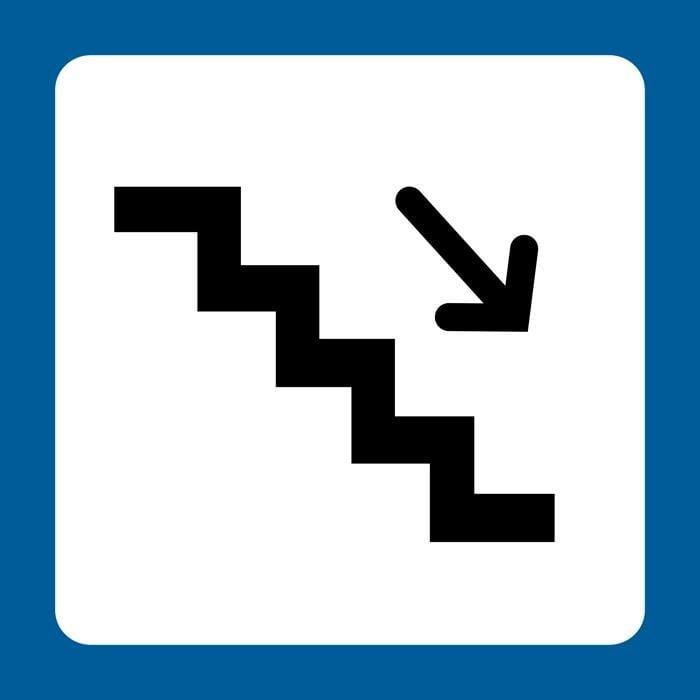 Piktogr. Trappe ned - Backner ApS