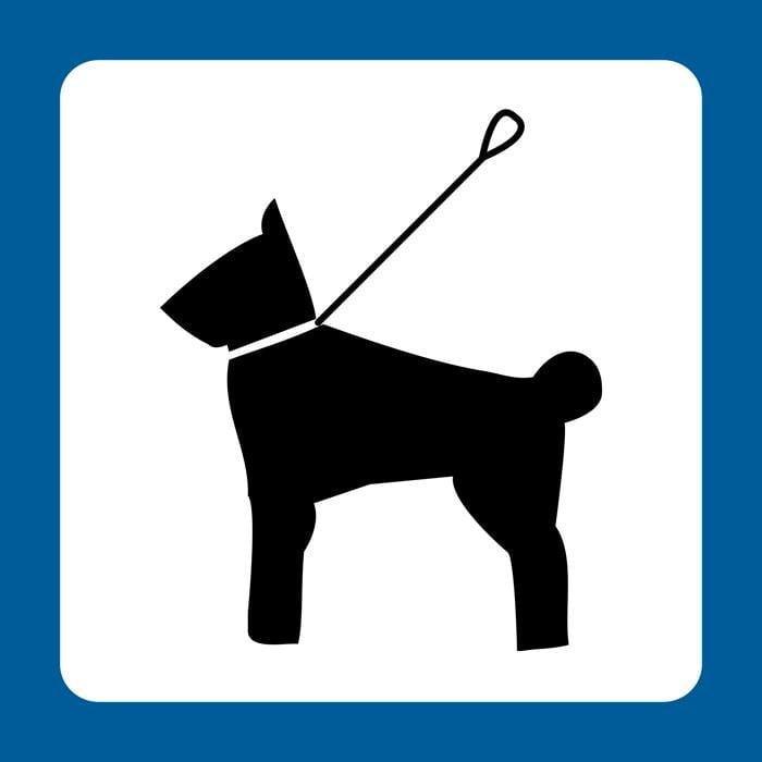 Piktogr. Hund i snor - Backner ApS