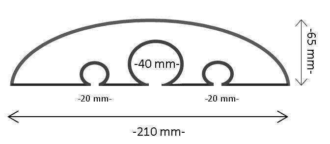 Kabel & slange bro Light H.65 L,1500 B,210  mm - Backner ApS