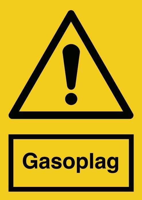 Advarselsskilt, Gasoplag - Backner ApS