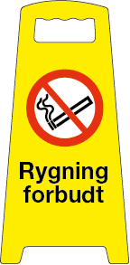 Fritstående skilt, Rygning forbudt - Backner ApS