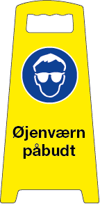 Fritstående skilt, Øjenværn påbudt - Backner ApS
