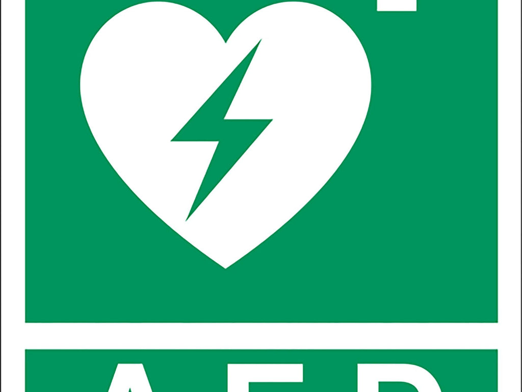 Henv. skilt, AED hjertestarter