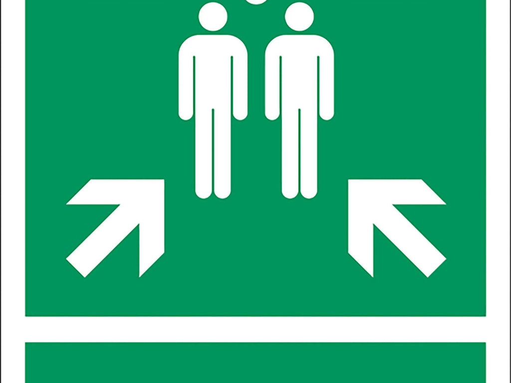 Henv. skilt, Samlingspunkt m/tekst - Backner ApS