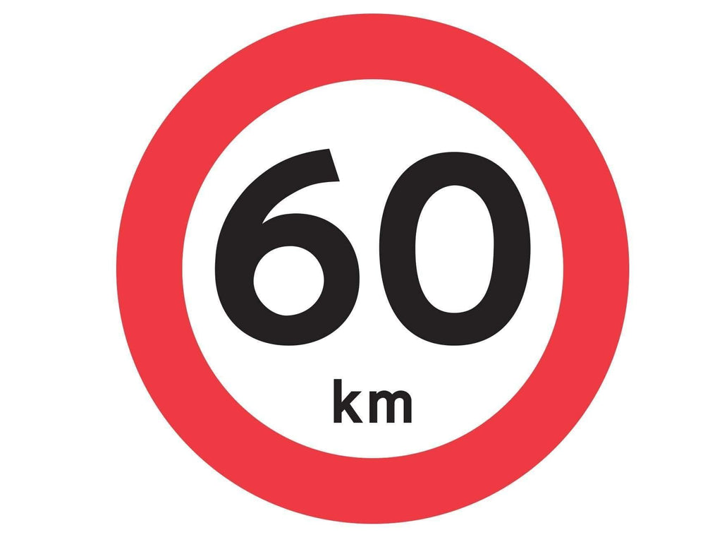 Forbudstavle, Max hastighed 60 KM - Backner ApS