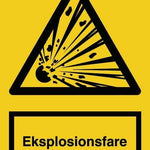 Advarselsskilt, Eksplosionsfare, - Backner ApS