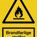 Advarselsskilt, Brandfarlige stoffer, - Backner ApS