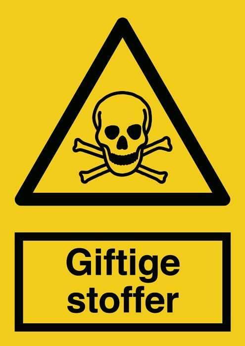 Advarselsskilt, Giftige stoffer, - Backner ApS
