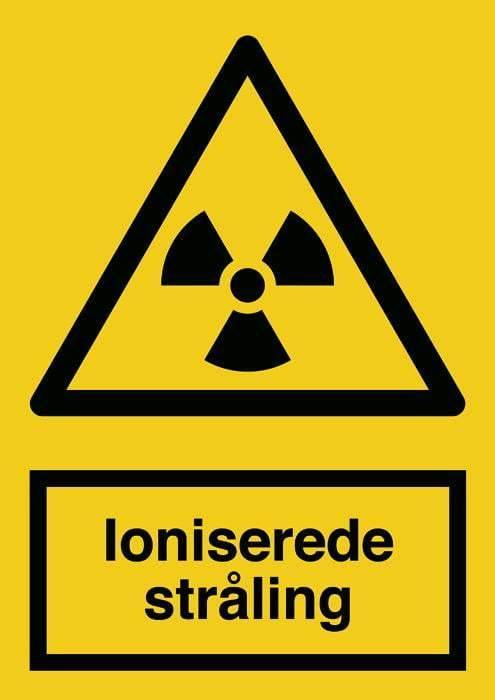 Advarselsskilt, Ion. stråling, - Backner ApS