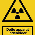 Advarselsskilt, Indeholder radioakt. stof - Backner ApS