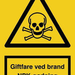 Advarselsskilt, Giftfare v/NPK, - Backner ApS