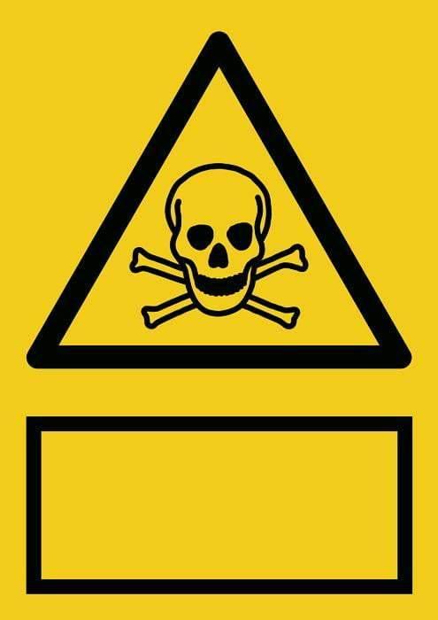 Advarselsskilt, Fare - Gift - Backner ApS