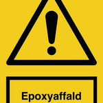 Advarselsskilt, Epoxyaffald - Backner ApS