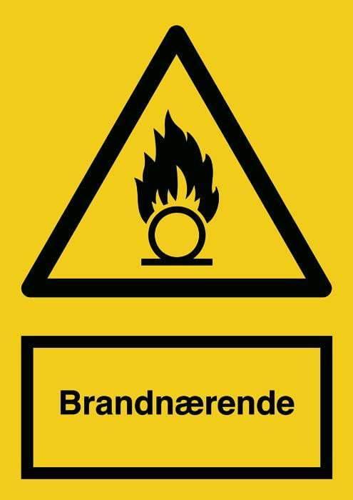 Advarselsskilt, Brandnærende, - Backner ApS