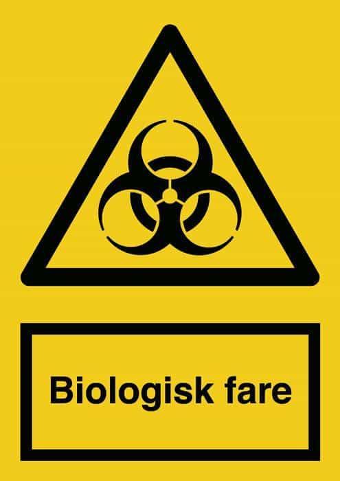 Advarselsskilt, Biologisk fare, - Backner ApS