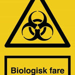 Advarselsskilt, Biologisk fare, - Backner ApS