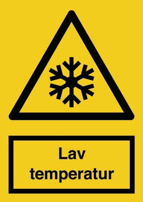 Advarselsskilt, Lav temperatur, - Backner ApS
