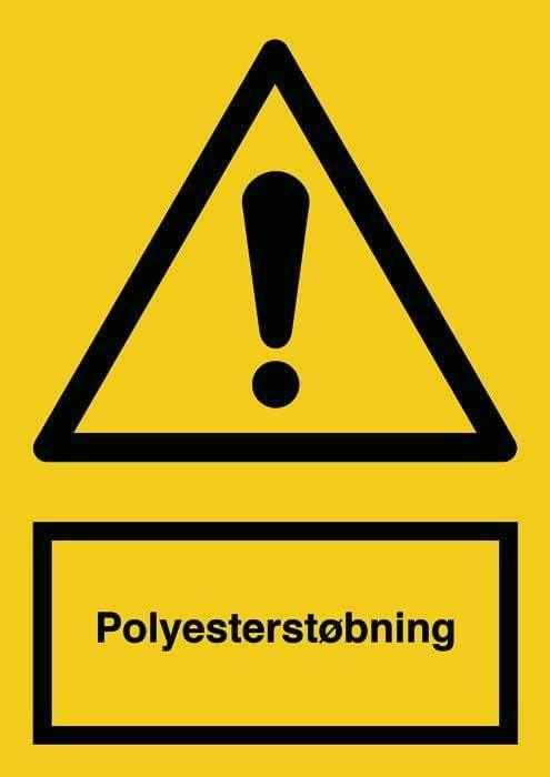 Advarselsskilt, Polyesterstøb. - Backner ApS