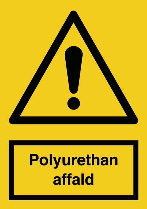 Advarselsskilt, Polyurethanaffald - Backner ApS