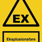 Advarselsskilt, Eksplosionsfare - Backner ApS