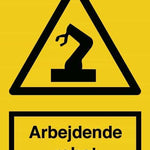Advarselsskilt, Arbejdende robot - Backner ApS