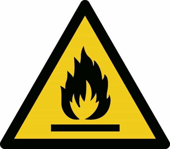 Advarselsskilt, Brandfarlige stoffer, - Backner ApS