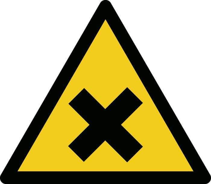 Advarselsskilt, skad/ irr stoff, - Backner ApS