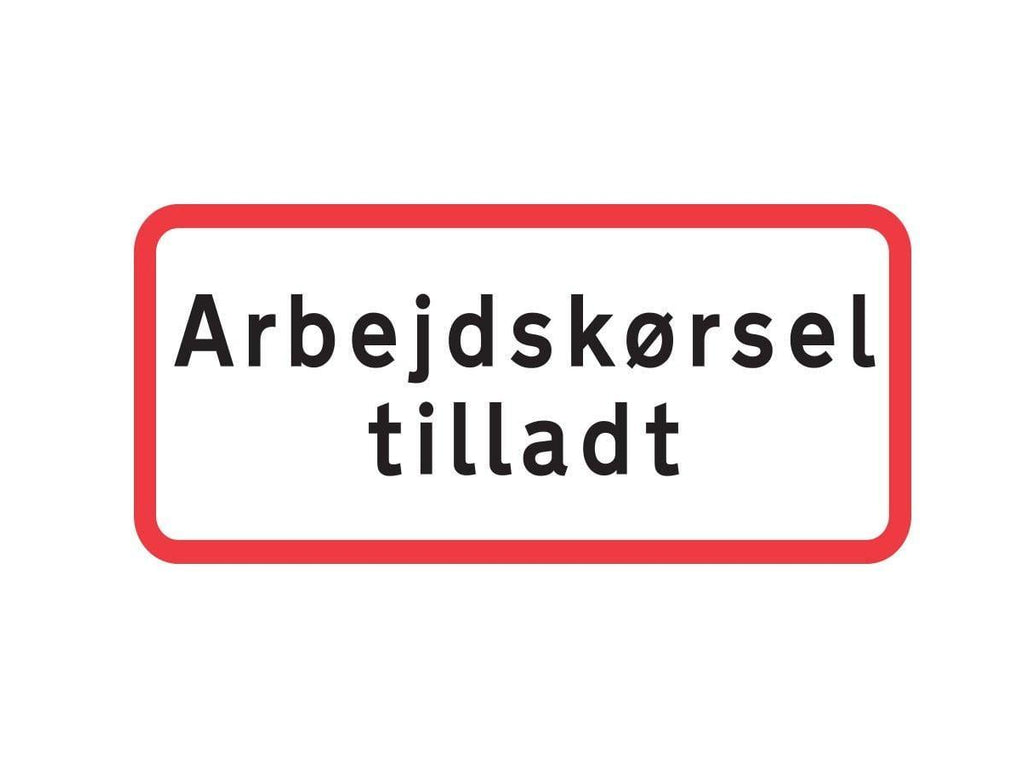 Undertavle, Arbejdskørsel tilladt - Backner ApS