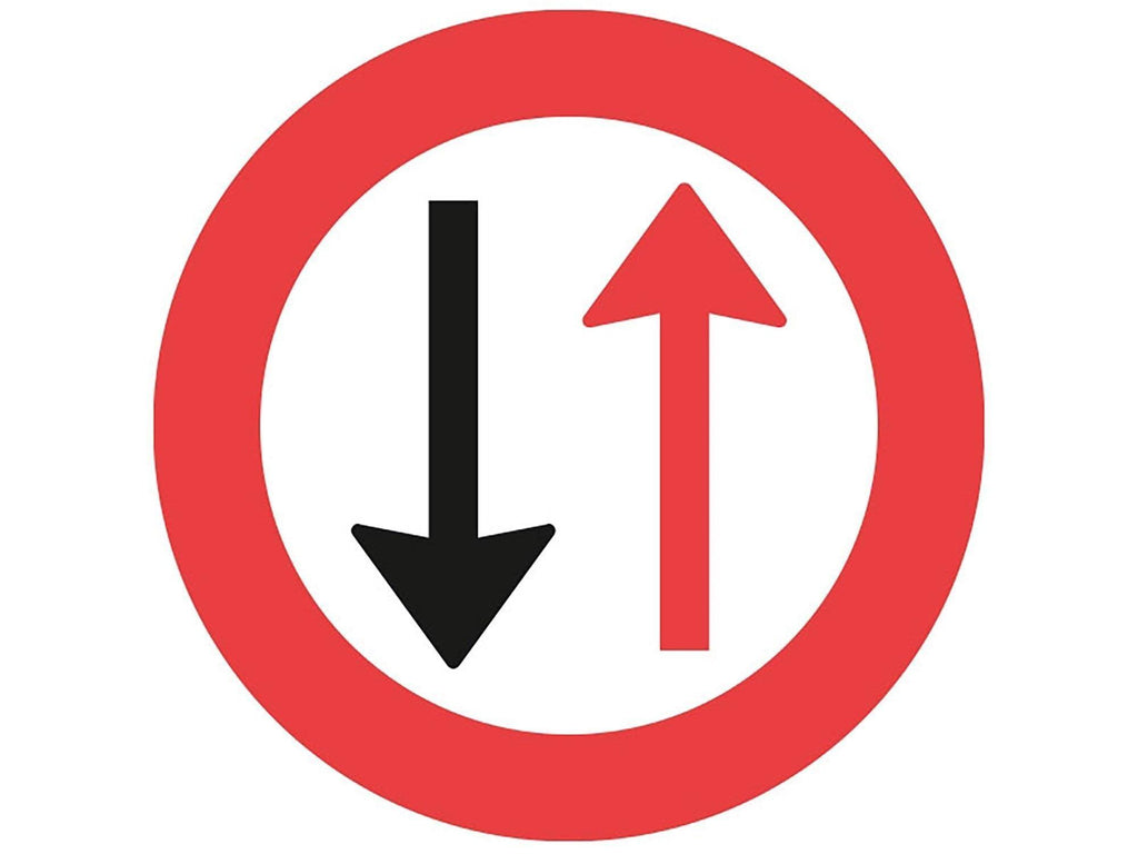 Vigepligstavle, Hold tilbage for modkørende - Backner ApS