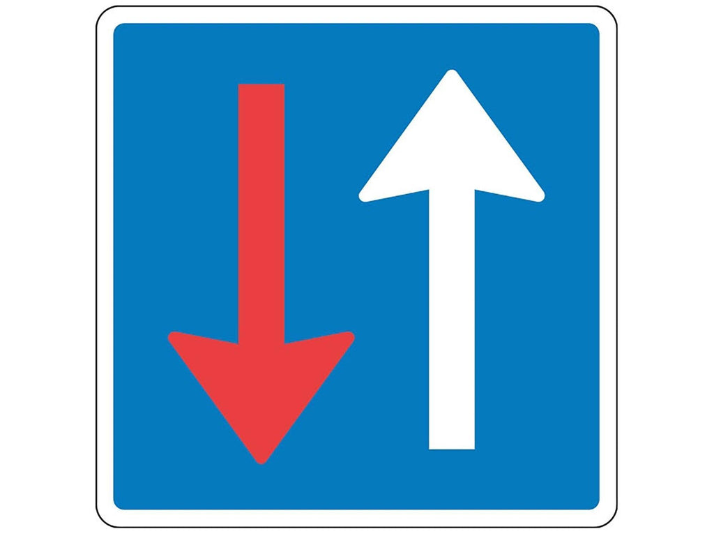 Vigepligstavle, Modkørende skal holde tilbage - Backner ApS