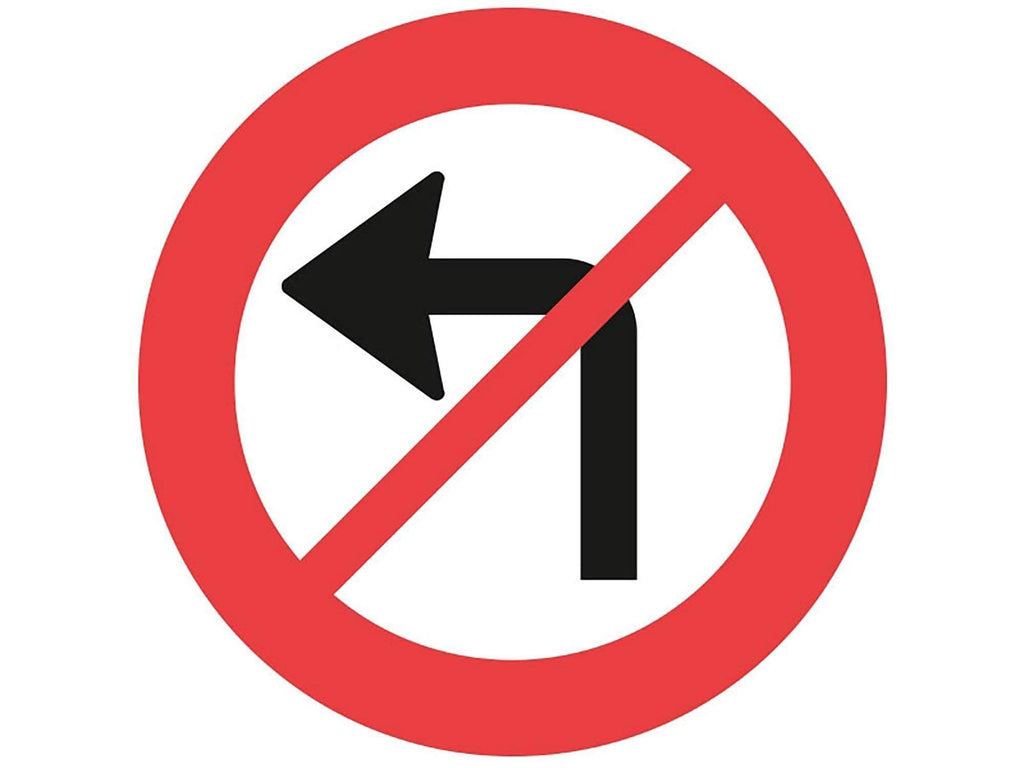 Forbudstavle, venstresving forbudt - Backner ApS