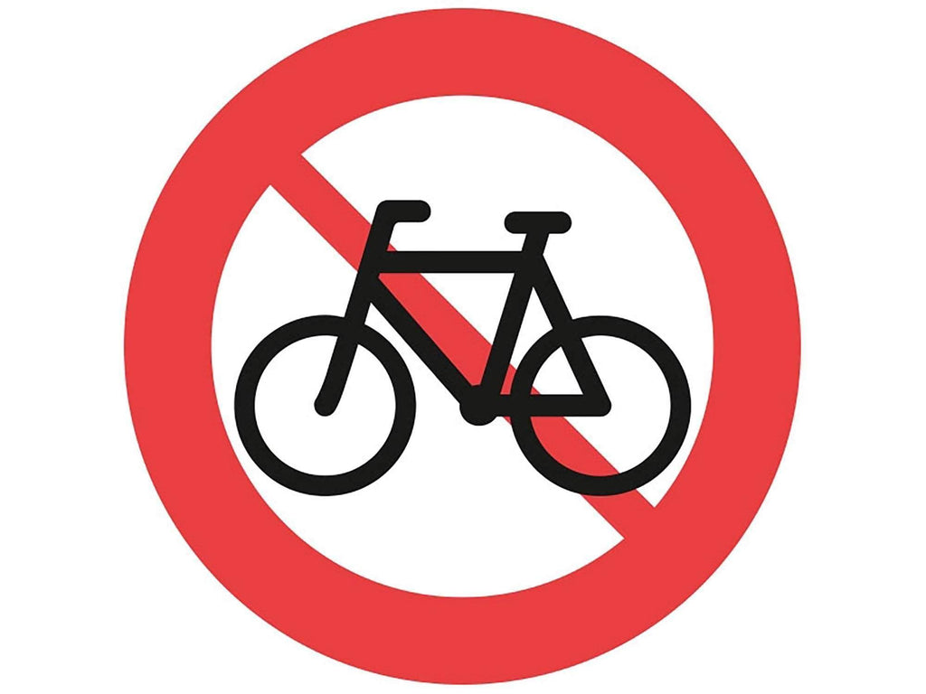 Forbudstavle, Cykel og lille knallert forbudt - Backner ApS
