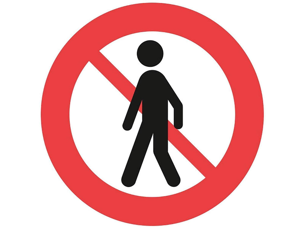 Forbudstavle, fodgængere forbudt - Backner ApS