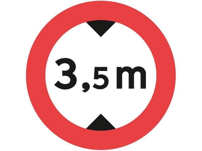Forbudstavle, Køretøjshøjde - Backner ApS