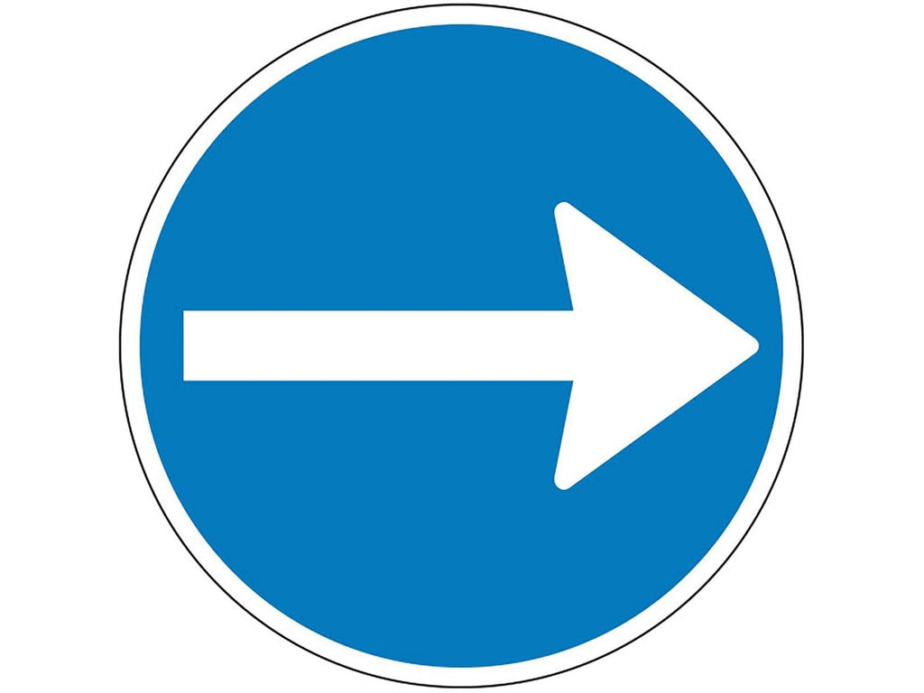 Påbudstavle, Påbudt kørselsretning - Backner ApS
