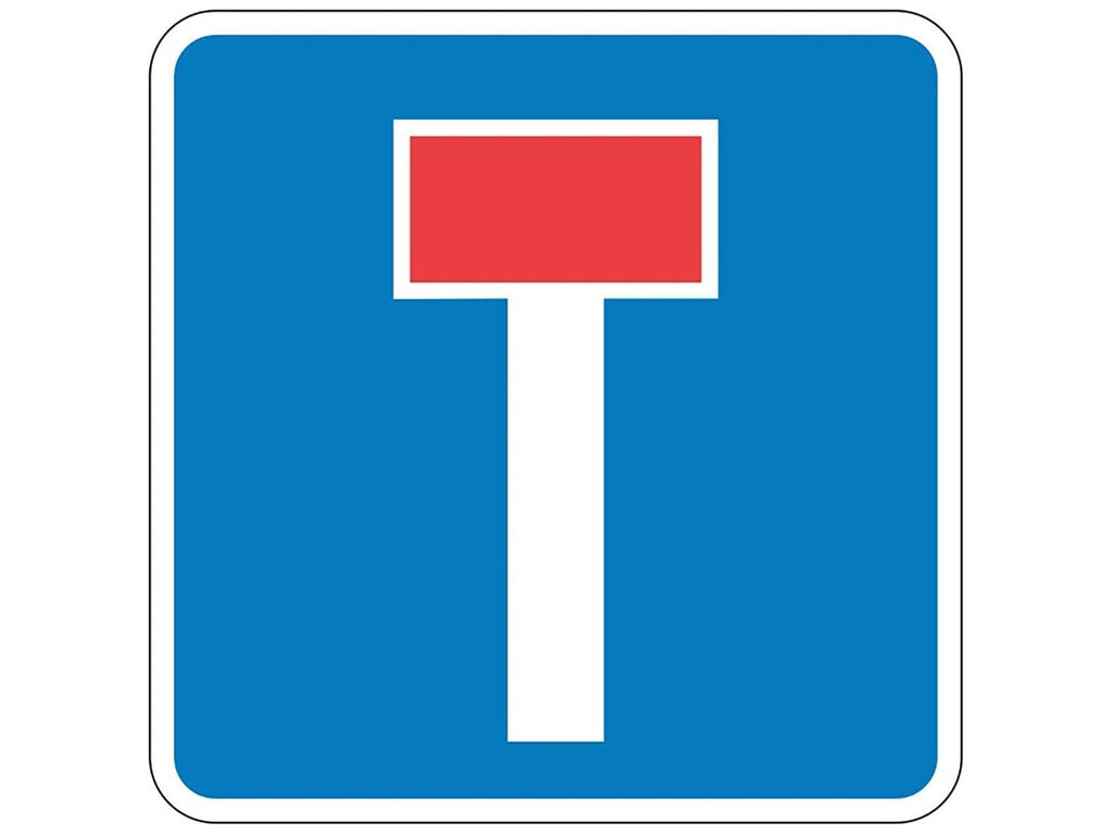 Oplysingstavler, Blind vej - Backner ApS