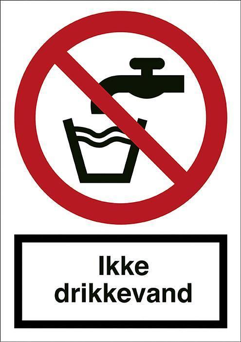 Forbudsskilt, Ikke drikkevand, - Backner ApS
