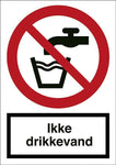 Forbudsskilt, Ikke drikkevand, - Backner ApS