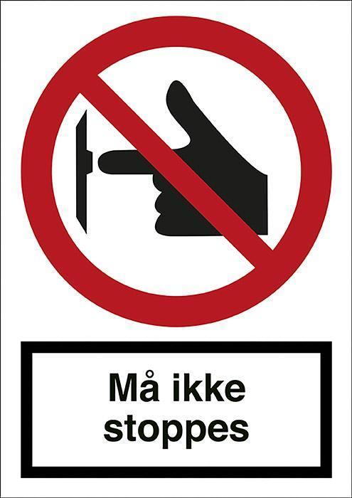 Forbudsskilt, Må ikke stoppes, - Backner ApS