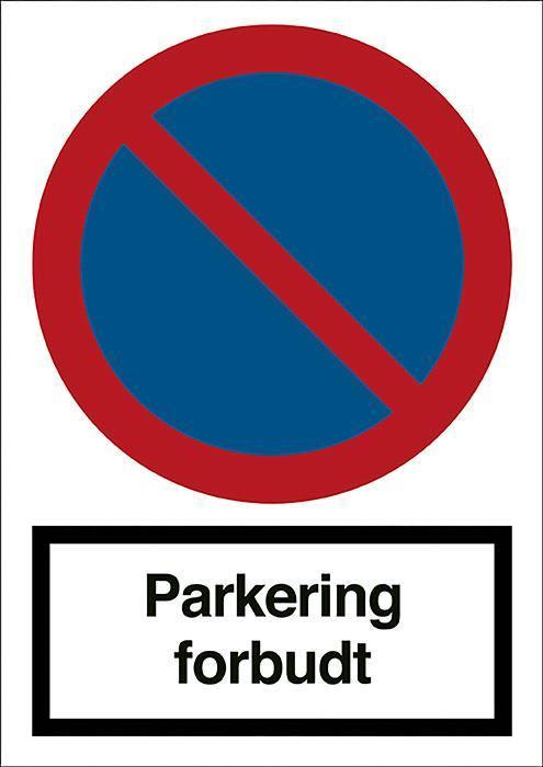 Forbudsskilt, Parkering forbudt, - Backner ApS
