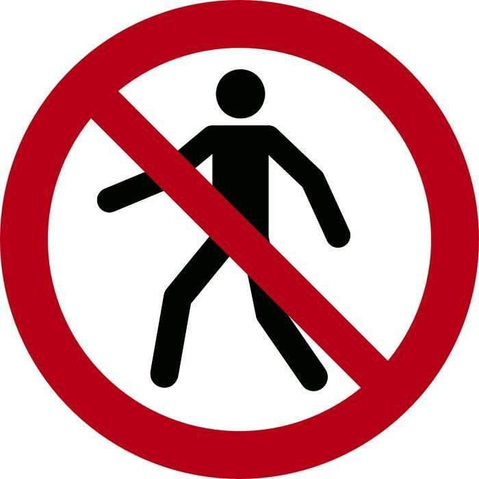 Forbudsskilt, Ingen adg. for fodgængere - Backner ApS