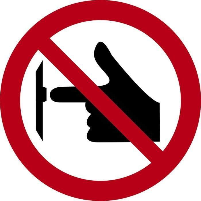 Forbudsskilt, Må ikke betj. der arb. på anlægget - Backner ApS