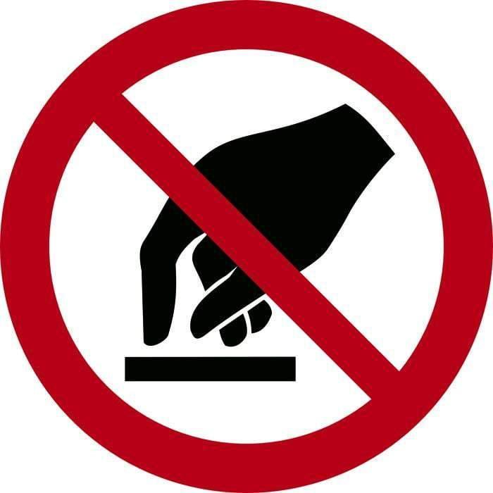 Forbudsskilt, Må ikke betjenes der arb., m/snor - Backner ApS