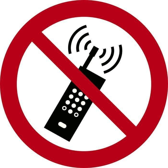 Forbudsskilt, Mobiltelefon forbudt - Backner ApS
