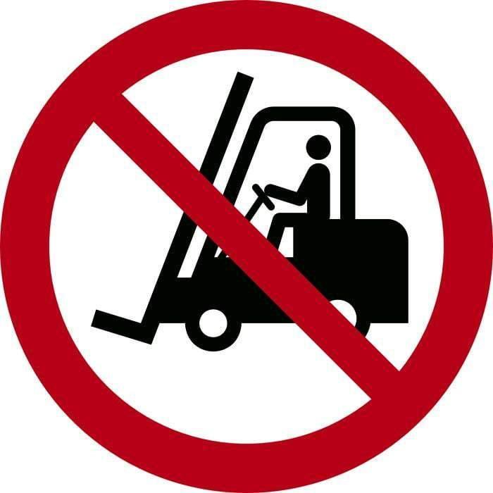 Forbudsskilt, Truckkørsel ikke tilladt - Backner ApS